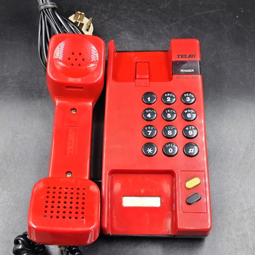 Téléphone rouge vintage - téléphone,