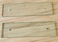 Paire de Plaque de Propreté en Verre Biseauté Longueur 24,2 Cm Ref: N°1