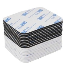 Lot double face PAD ADHESIF MOUSSE Blanc et Noir 3M RECTANGLE 80x60mm