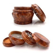 Broyeur d'Herbes Moulin à Épices Broyeur Épices En Bois 4 En 1 Mini Portable ...