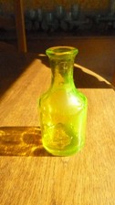 PETITE BOUTEILLE A ENCRE ANCIENNE EN VERRE OURALINE