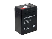 Powery batterie plomb (multipower) MP4.5-6 6V plomb-acide pour Hobby Camping Peg