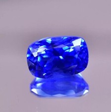 Coussin cachemire bleu royal saphir 8-10 ct pierre précieuse naturelle en vra...