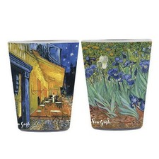 Set de 2 verres à shot Enesco Vincent Van Gogh (Terrasse du café le soir, Iris)