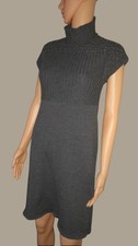 * AGNES B *- Robe gris laine de Merinos Taille 1