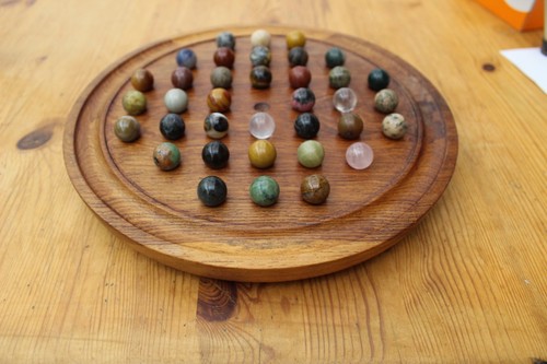 Jeu solitaire bois - , massif