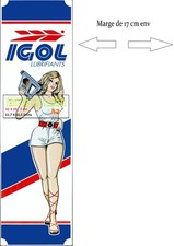 Pin up IGOL LUBRIFIANTS 1980  - poster A3 plastifiée