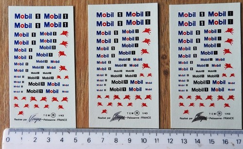Decals huiles mobil - decals, 1/43ème