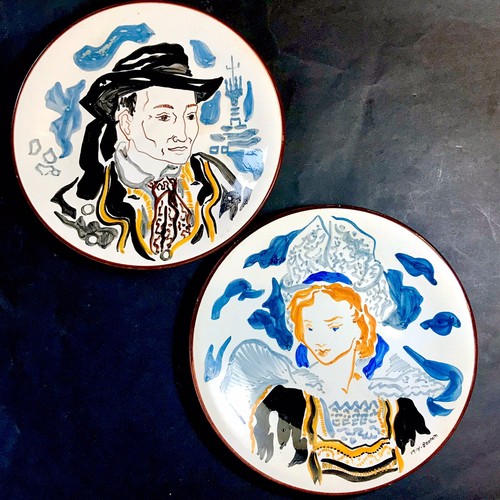 Anciennes assiettes costume - anciennes,