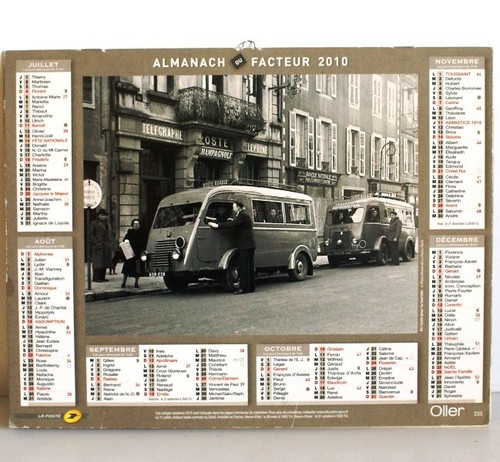 Calendrier poste 2010 - calendrier,