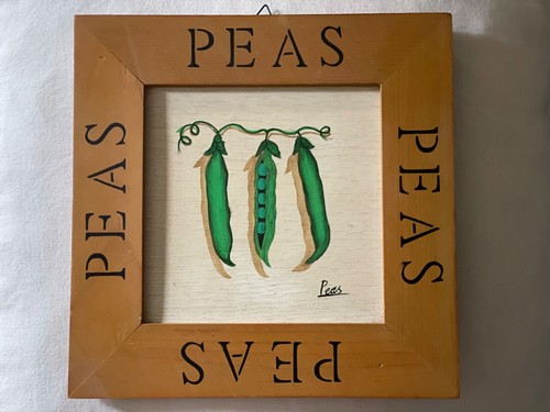 Tableau cadre bois piments - tableau,