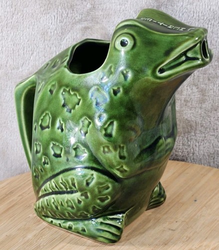 Ancien pichet grenouille verte - ancien,