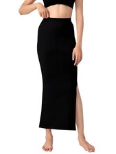 Jupe jupon sari en nylon vintage sanskriti taille extensible coupe longue