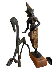 ANCIEN BRONZE STATUE AFRICAINE