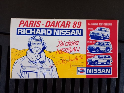 Autocollant nissan paris dakar - paris,