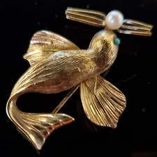 Broche otarie vermeil or - 60's, (or