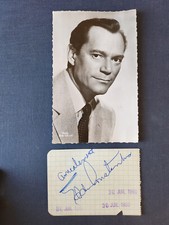 Eddie Constantine DÉDICACE original autographe authentique photo 1960 14x9 cm