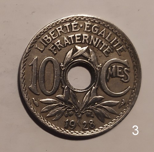 Piece centimes 1928 fautée - 10,