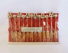 Kokeshi Bambou Fourchettes Vintage Japonais