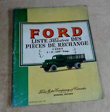 FORD LISTE DES PIECES DE RECHANGE C 298 T 4X2 158 EMP. - 1ER JUILLET 1945