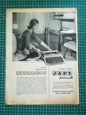 352 Publicité ancienne circa 1960 Machine à écrire Japy dos chauffage Potez