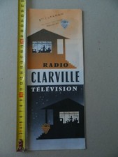 DEPLIANT Prospectus original, Radio télévision Clarville VINTAGE