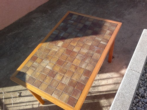 Table cuisine pin vernis - table,