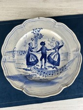 ?? Assiette plate faïence ancienne céramique française vintage Déco