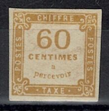 FRANCE YVERT TAXE N° 8 SCOTT POSTAGE DUE J 9 " 60c YELLOW " MNH VF SIGNED  J454