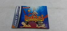 Notice Nintendo Game Boy Advance GBA Boktai The Sun is in Your Hand