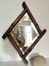 Miroir vintage bambou rotin