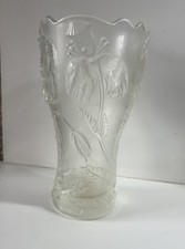 Vase en verre  décor de Fleur