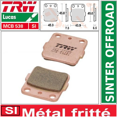 Plaquettes frein arrière - plaquettes,