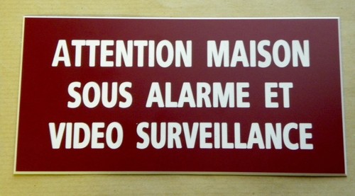 Plaque gravée attention - plaque,