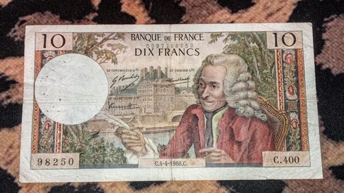 Billet francs voltaire - billet,