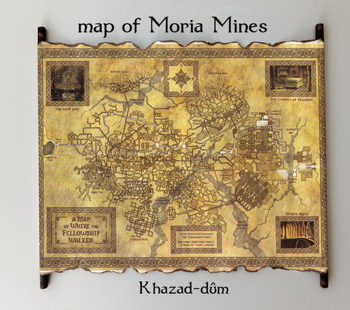 Mines moria map handmade - of,