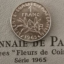 1 FRANC SEMEUSE 1965 FDC ISSUE DU COFFRET / PATINE / UNC / FRANCE