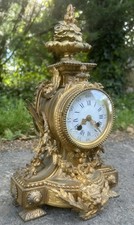 Pendule Bronze Doré Ancien