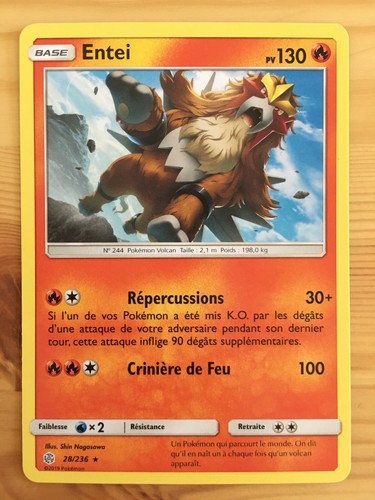 Carte pokémon rare entei - carte,