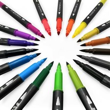 Staedtler Double Pointes Aquarelle Fibre Pointe Stylos - 18 Couleurs Assorties