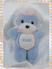 Doudou Peluche Lion Bleu Blanc Rose Boulgom