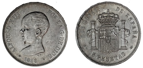 Argent pesetas duro - argent, pesetas/argent