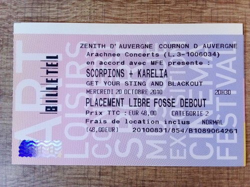 Billet concert scorpions - billet,