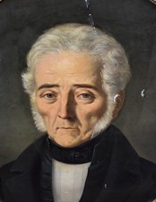 Tableau Ancien Ovale. Portrait