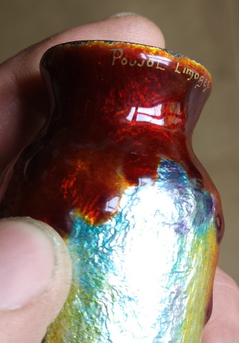 Poujol limoges vase - poujol,