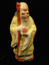 ANCIENNE STATUETTE FIGURINE SAGE DIEU CHINOIS PORCELAINE ASIATIQUE CHINE CHINA