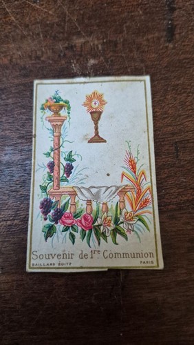 Ancienne image pieuse - , souvenir