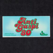 Autocollant / Sticker vintage Anti Gaspi 80 France Inter