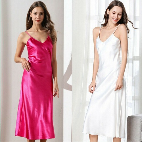 Femme satin cami robe chemise - cami,