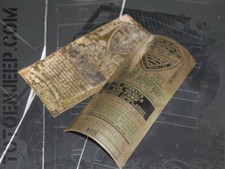 LABEL PLAQUE PLAQUETTE BRASS EXTINCTEUR SOS FIRE 1943/50 . jeep willys us ww2